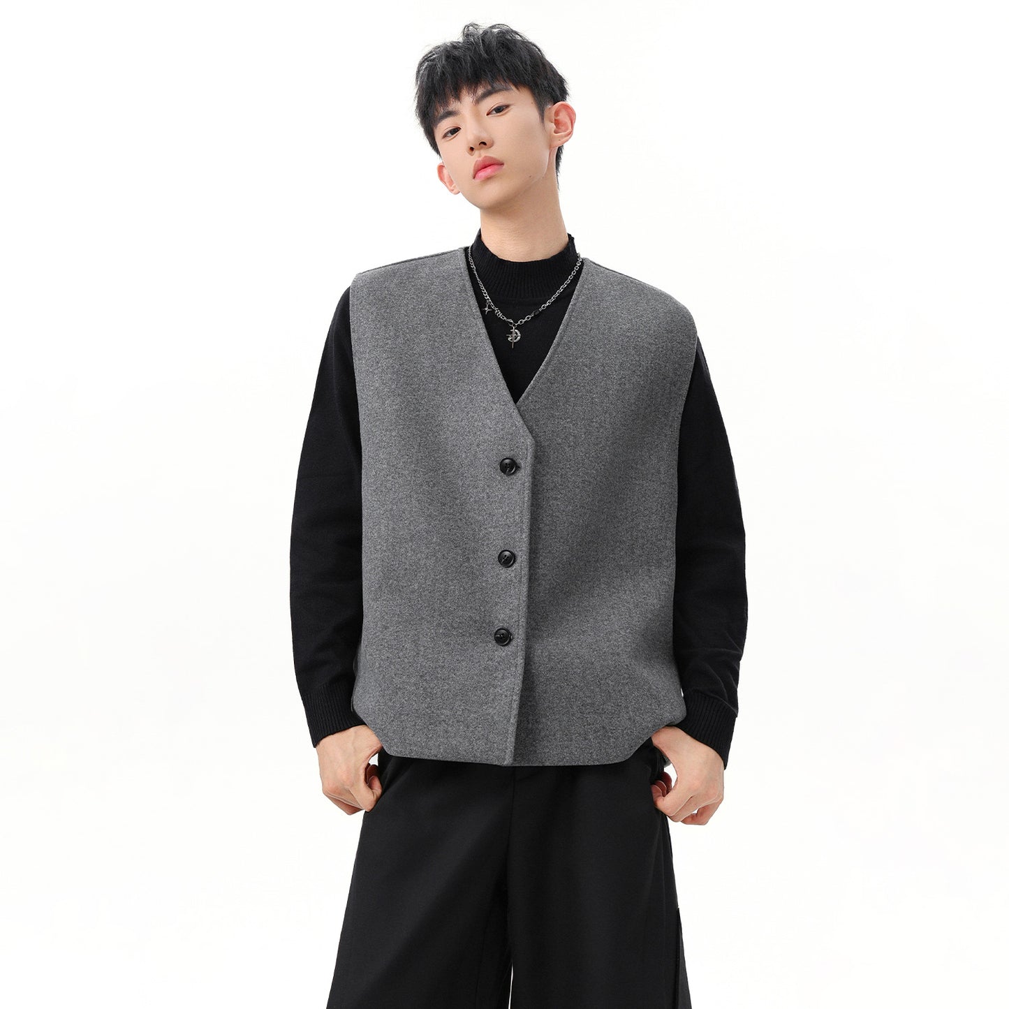 FC Barcelona koreys dangasa uslubidagi asosiy uzun cho'ntakli issiq ko'ylagi uzun yengli lapel ikki qismli qulay moda katta sezgi trendi tasodifiy palto bir xil paragrafli erkaklar va ayollar