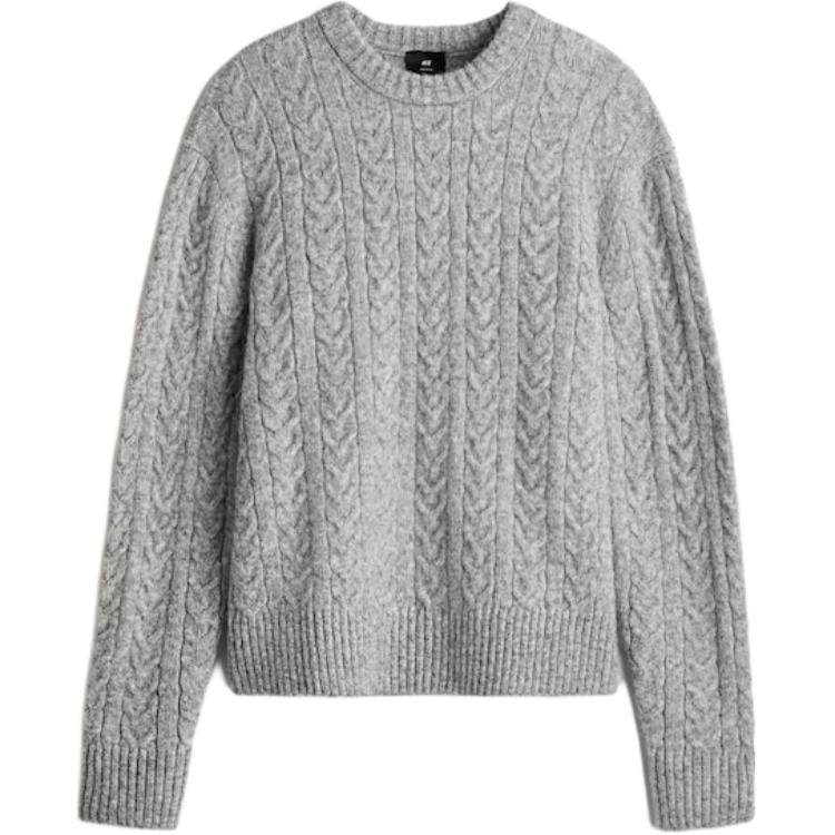 H&m мягкий и удобный однотонный джемпер с круглым вырезом и длинными рукавами из крученого трикотажа. - Boxette Shop