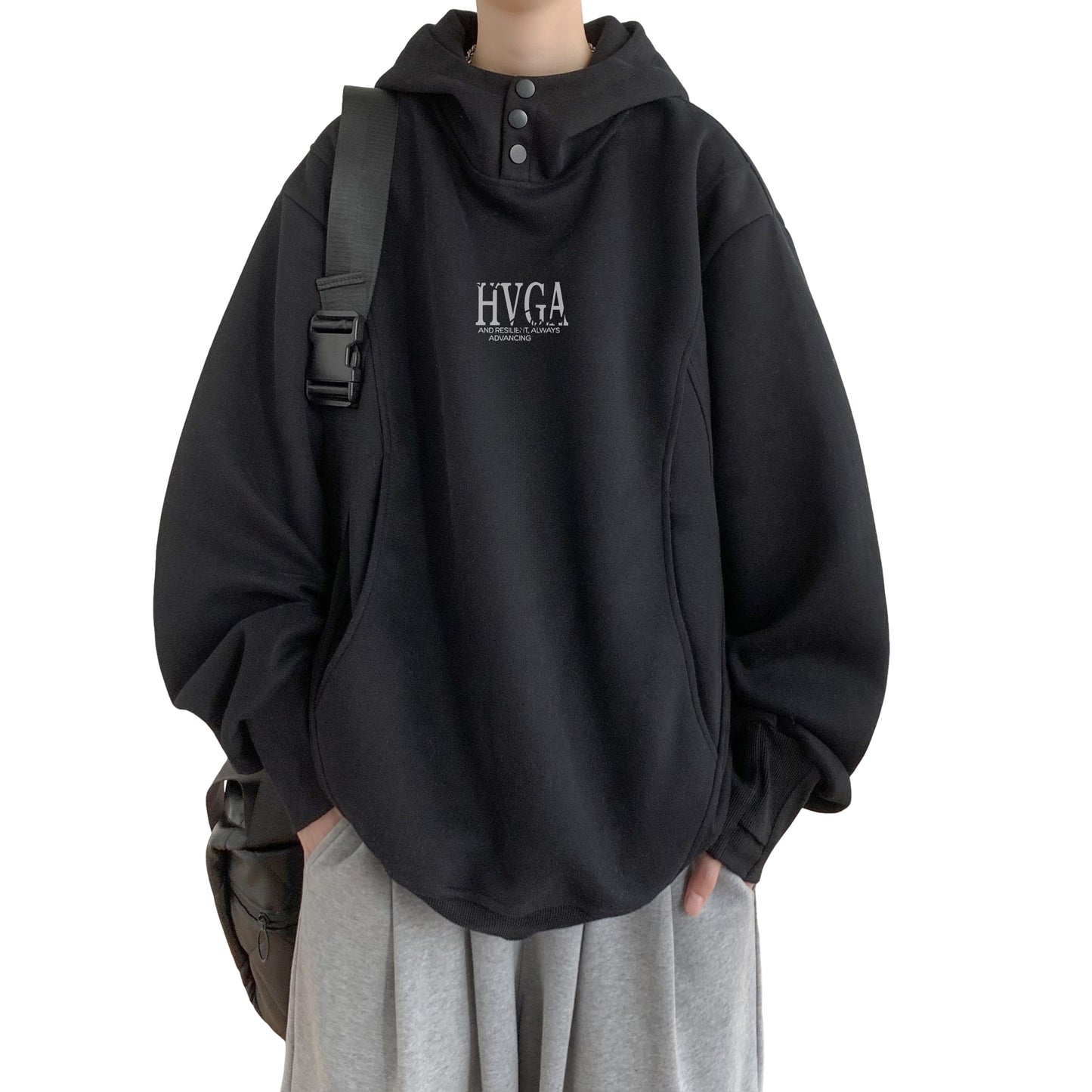 Erkaklar uchun HVGA ko'cha logotipli kapshonli