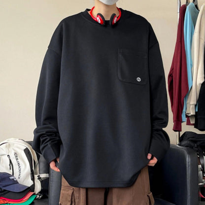 Paddy Julia Amerika tide brendi harflari bir xil rangdagi brend logotipi bo'sh tasodifiy uzun yengli kozok bir xil paragraf bilan erkaklar va ayollar