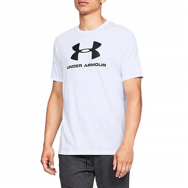 Футболка с коротким рукавом under armour sportstyle sports training print мужская белая
