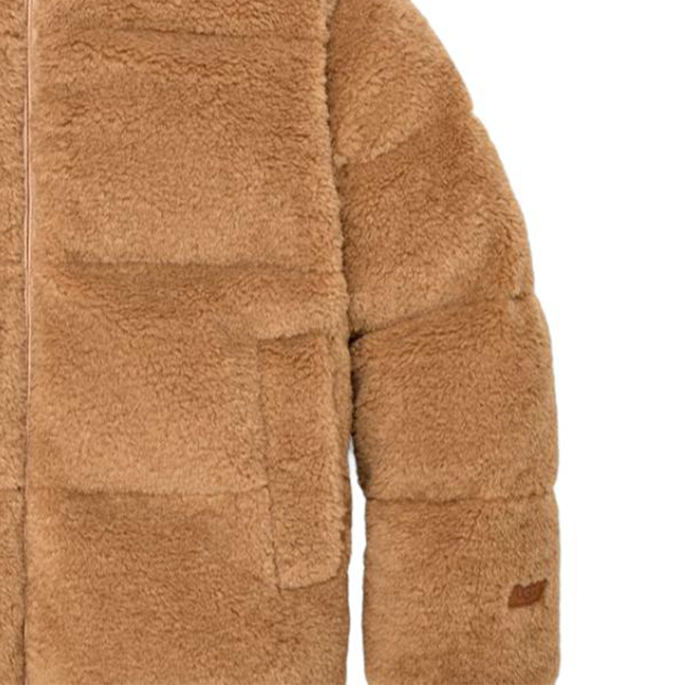 Ugg fw24 однотонный хлопковый жакет на молнии с длинным рукавом женский верблюжий