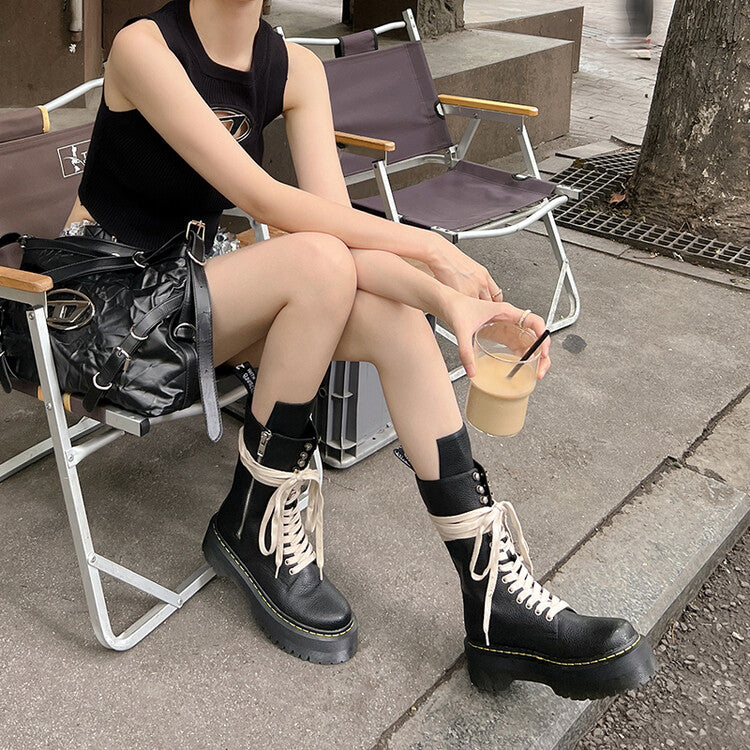 Balletcat модные ботинки на шнуровке женские черные