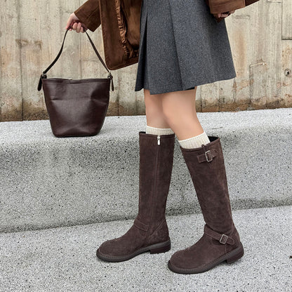 Balletcat коровьей кожи классический теплый мягкой mirador сладкий чили всадник сапоги охлаждение вниз английский винтаж высокие сапоги 3,5 см женские