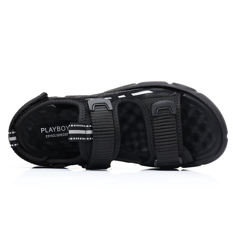 Playboy moda kundalik sport tashqi kiyimi plyaj sandallari erkaklar qora