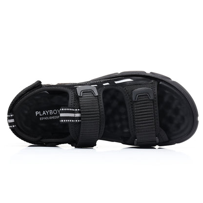Playboy moda kundalik sport tashqi kiyimi plyaj sandallari erkaklar qora