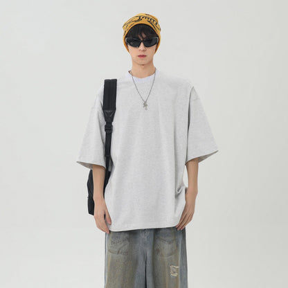 Paddy Julia bir xil rangdagi asosiy dekonstruksiya qilingan birlashma dizayn hissi yelkali bo'sh ko'p qirrali oddiy shamol qutisi versiyasi pastki qismdagi kalta yengli futbolka erkaklar va ayollar bir xil modellar