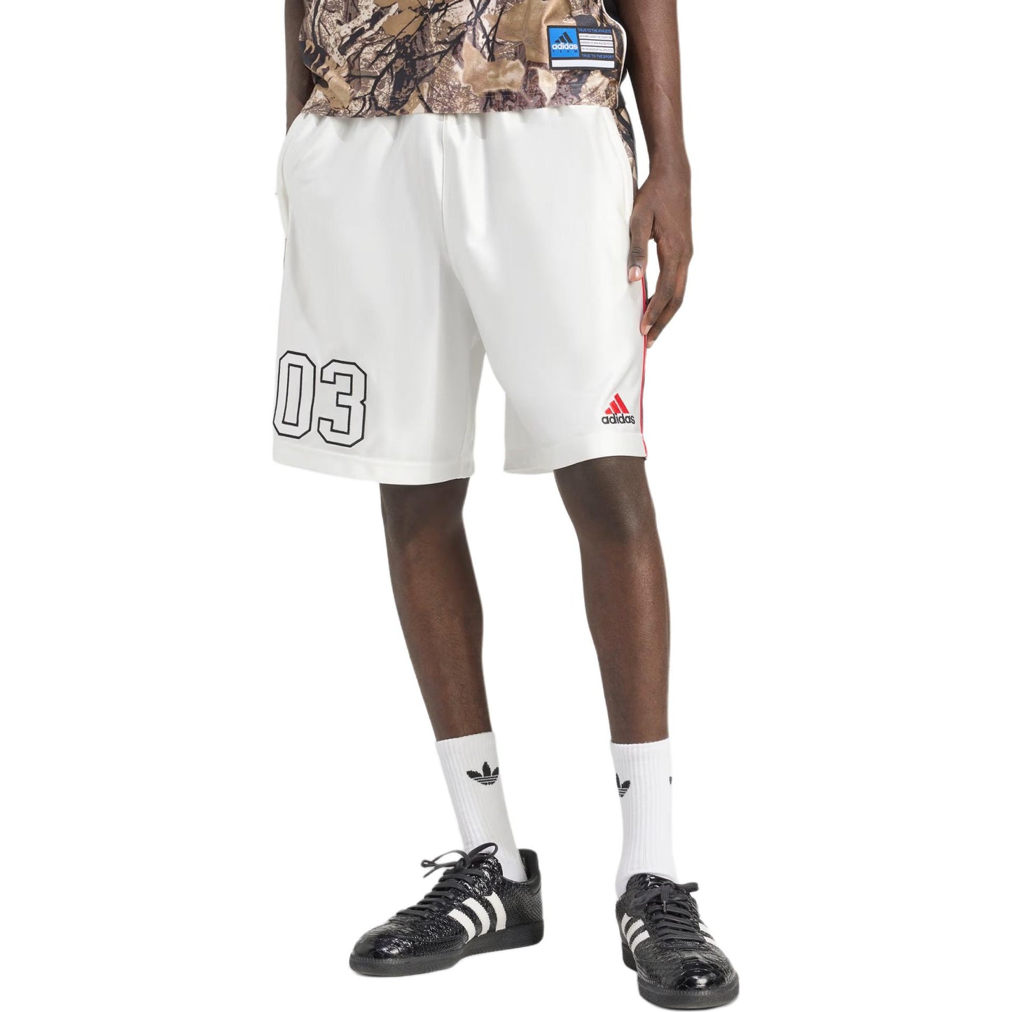 Adidas Originals SS25 Camo erkaklar sport shortilari