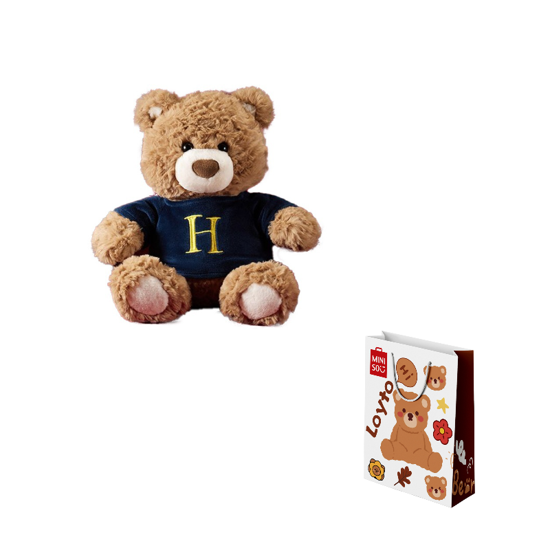 Miniso harry potter harry potter series - no.10 sweatshirt gifford bear handsome cool cute doll brown teddy bear doll plush doll 26cm high