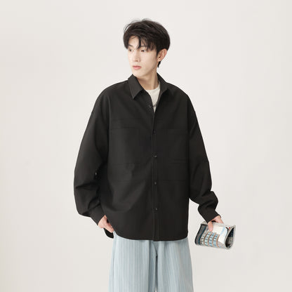 Igoi modasi ochiq ko'cha modasi bo'sh shaharbo'yi tekis rangli yuz lapelli ko'krak qafasi ikki cho'ntakli nafas oladigan ko'ylak ko'ylagi yuqori ko'chada yo'lovchi terisi qulay tasodifiy tasodifiy biznes uzun yengli ko'ylak erkaklar va ayollar bir xil