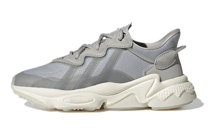 Adidas originals ozweego j ткань удобная износостойкая низкопористая атлетическая повседневная обувь серый подростки