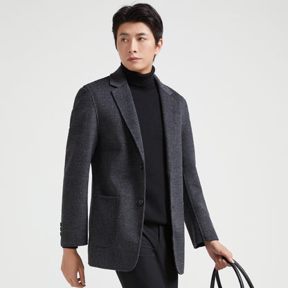 Kaiser kaiser koreys oddiy jun qo'lda to'qilgan, parvarish qilish oson plashli dog'ga chidamli ko'p qirrali kundalik palto erkaklar modellari