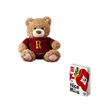 Miniso harry potter harry potter series - no.10 sweatshirt gifford bear handsome cool cute doll brown teddy bear doll plush doll 26cm high