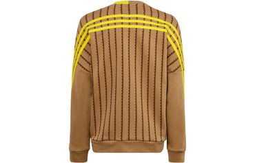 Adidas x lego lego classic sweatshirt youth stripe colourblock sports long sleeve round neck sweatshirt cardboard yellow