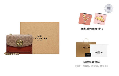 Сумка женская Coach Parker 18 Rivet Camellia Chain Flap - Boxette Shop