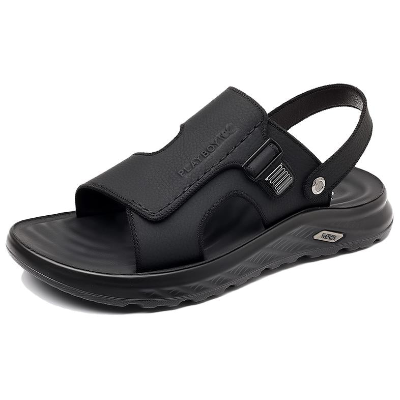 Playboy bosh sigir terisi retro yuz taalukli trend plyaj sandal erkaklar