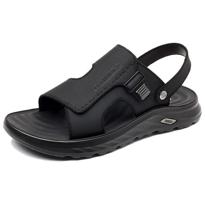 Playboy bosh sigir terisi retro yuz taalukli trend plyaj sandal erkaklar