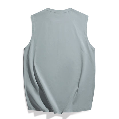 Paddy Julia tekis rangli harflar engil qulay nafas oladigan ter moda yuz mos yumaloq bo'yinli yengsiz basketbol yelek erkaklar va ayollar modellari bilan