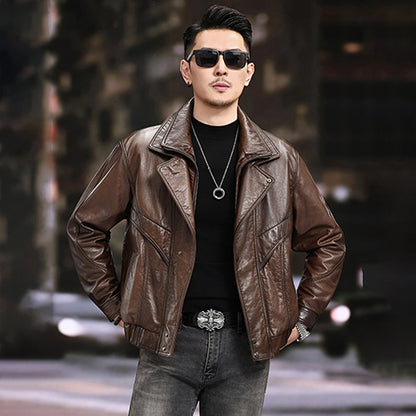 Erkaklar uchun Kaiser Biker moyli mumli kurtka