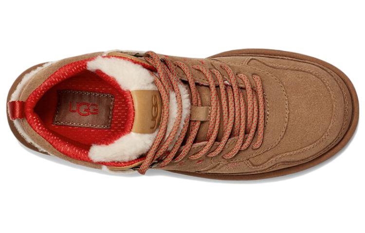 Ugg highland- замша теплый открытый casual лодыжки снег сапоги женские каштановые