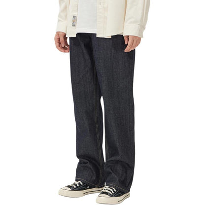 Li past bo'yli fermuarli erkin erkin erkaklar indigo shimlari