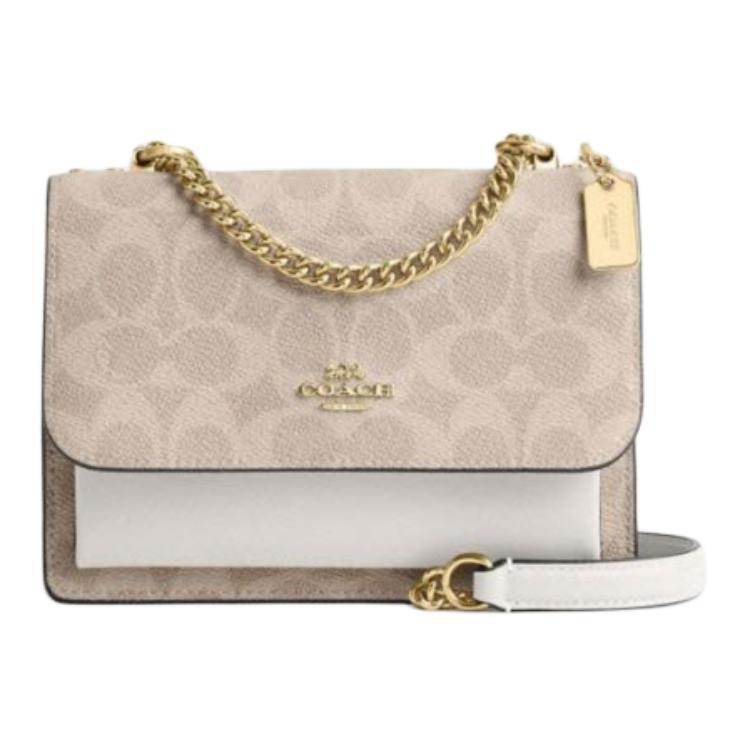Сумка женская Coach Klare 17 Metallic Logo Coated Canvas - Boxette Shop