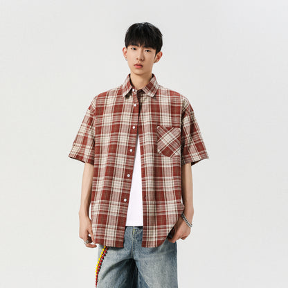 Igoi amerikalik retro yuzlik, bir xil paragrafli, erkin yupqa kesmali, yelkali, kalta yengli erkaklar va ayollar ko'ylagi