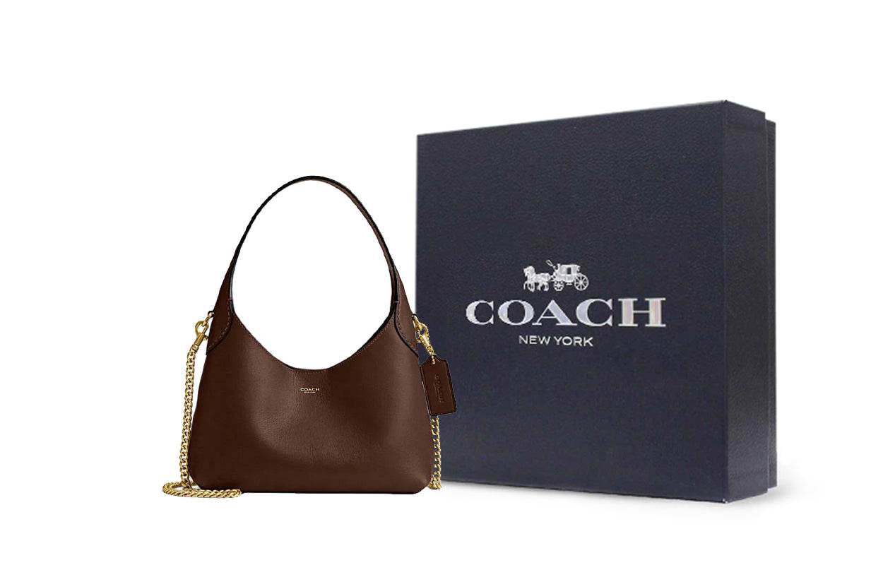 Сумка женская Coach Brooklyn 23 Brand Logo Magnetic Clasp - Boxette Shop