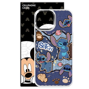 Disney ABS+PC materiali metall bo'yoq oyna himoyachisi muzli shisha Hipster qiziqarli Daniy tikuv Apple/Apple 16Pro Max/Plus/iPhone15/14/13Pro uchun multfilm animatsiyasi