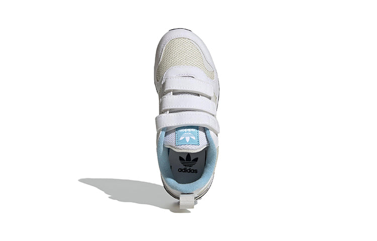 Adidas originals zx 700 hd износостойкие низкопрофильные легкоатлетические повседневные ботинки белый бежевый синий средний маленькие дети