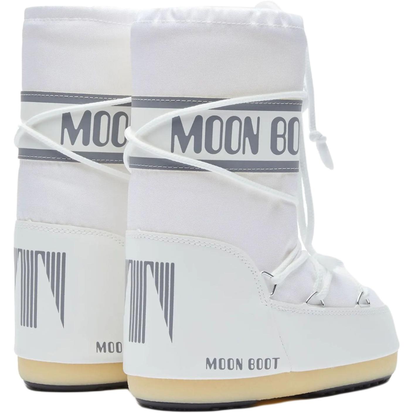 Moon boot nylon flat round toe high top kids' boots kids' white