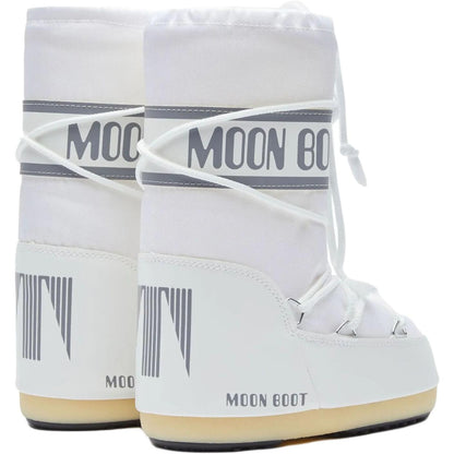 Moon boot nylon flat round toe high top kids' boots kids' white