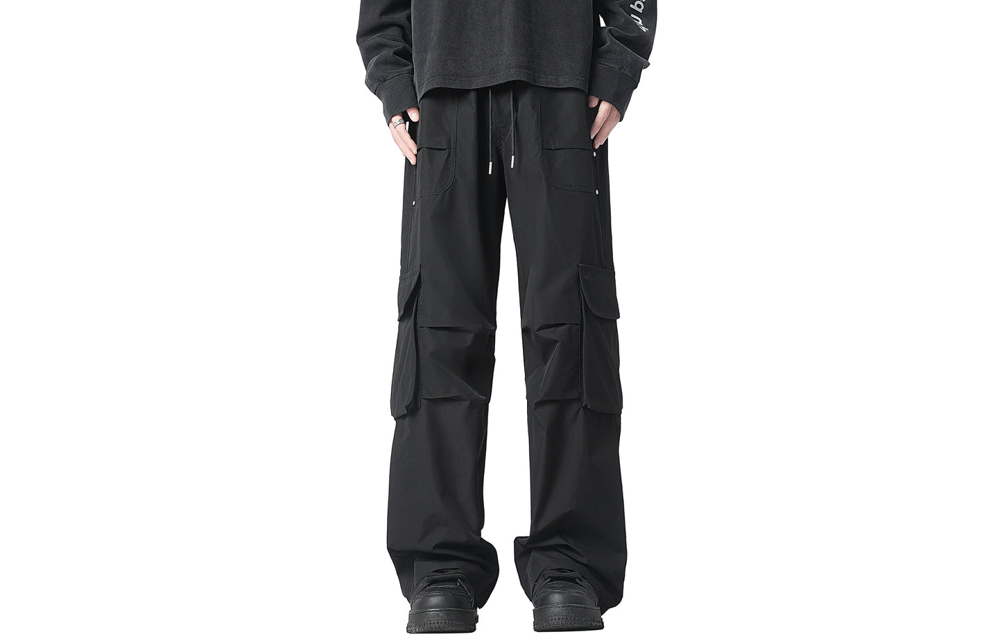 Paddy Julia American outdoor vintage logging, micro-pleated dizayn ma'nosi bir rang cho'ntaklar o'rta bel galstuk kamar bo'sh tekis sudrab erga yuz yuz kundalik ish shim bilan bir xil modellari bilan erkaklar va ayollar