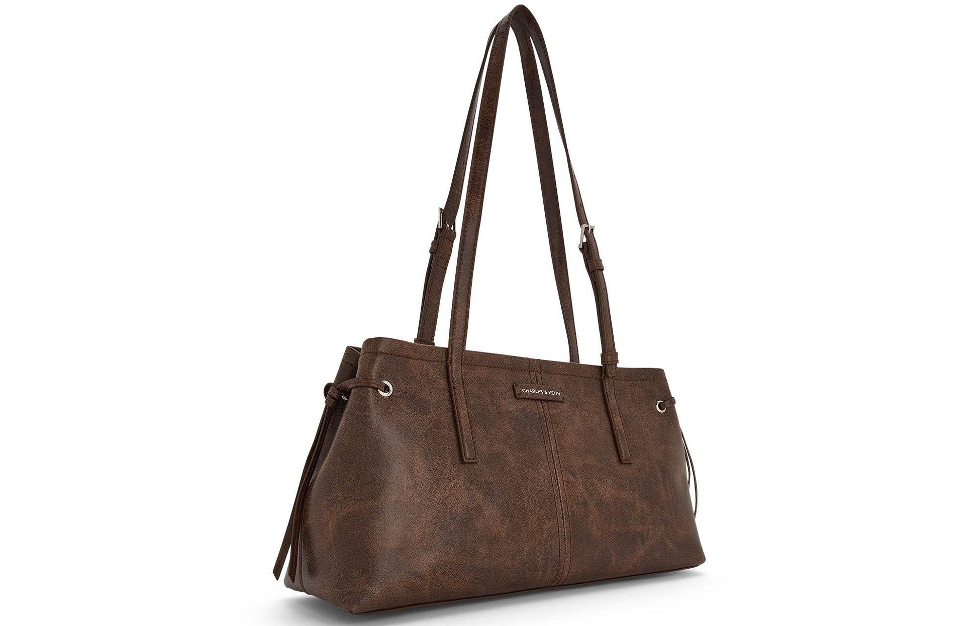 Сумка женская Charles&Keith Distressed Coffee Noir - Boxette Shop