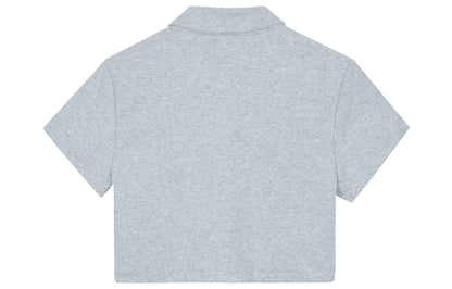 Jordan logotipi kalta qirrali yubkali kalta yengli ayollar futbolkasi och kulrang