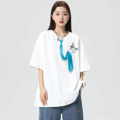 Robin Gud robinhood Amerika retro erkin tasodifiy universal hayvon naqshli tekis rangli kalta yengli futbolka erkaklar va ayollar