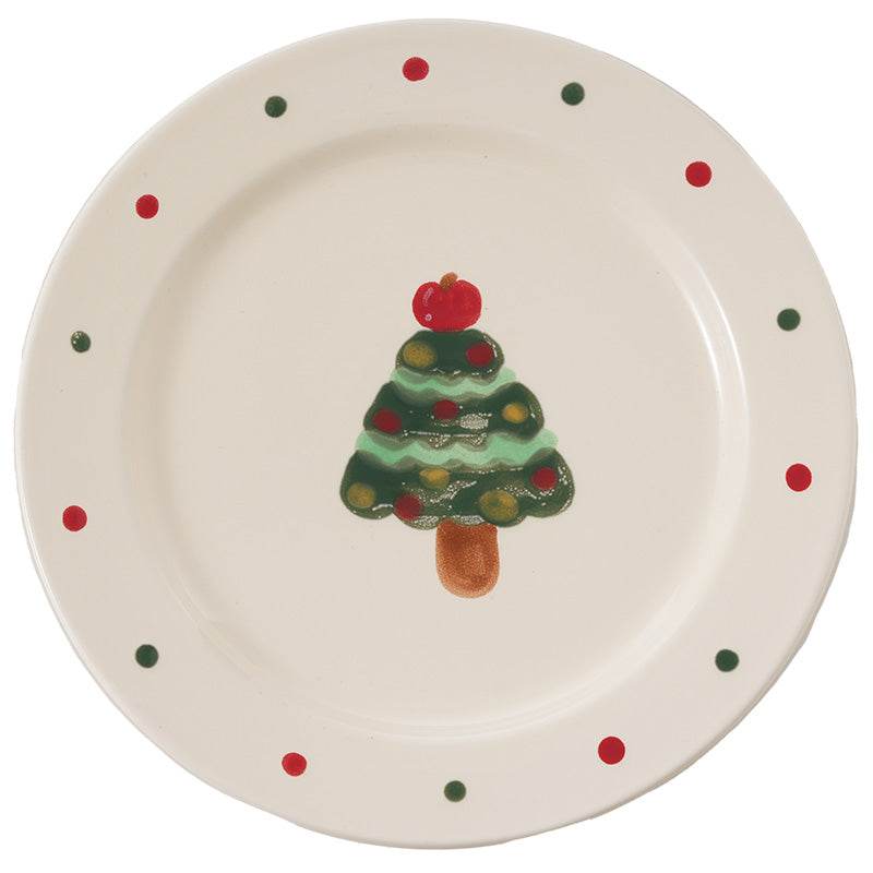 Апрель wanton луна маленькая собака пластина высокая ценность керамическая тарелка ужин прекрасный узор круглый свет роскошь посуда бытовая блюдо пластина - Boxette Shop