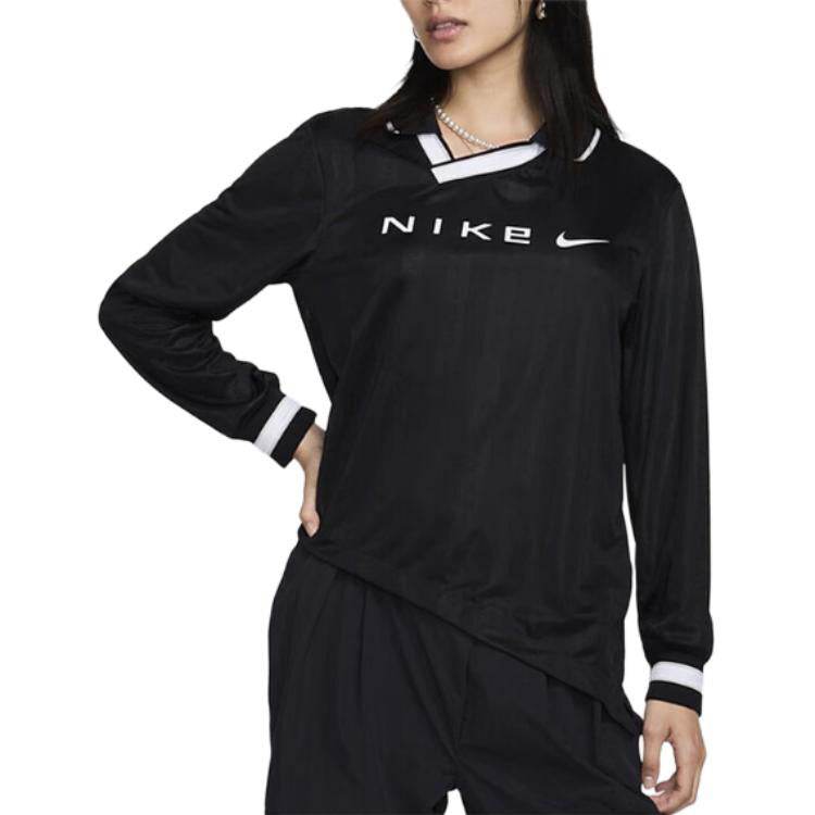 Водолазка nike с принтом повседневная с длинным рукавом трикотажная женская черная - Boxette Shop
