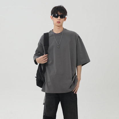 Paddy Julia bir xil rangdagi asosiy dekonstruksiya qilingan birlashma dizayn hissi yelkali bo'sh ko'p qirrali oddiy shamol qutisi versiyasi pastki qismdagi kalta yengli futbolka erkaklar va ayollar bir xil modellar