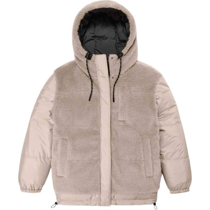 Ugg с капюшоном обратимый сплошной цвет молнии с длинным рукавом куртка куртка женская черная