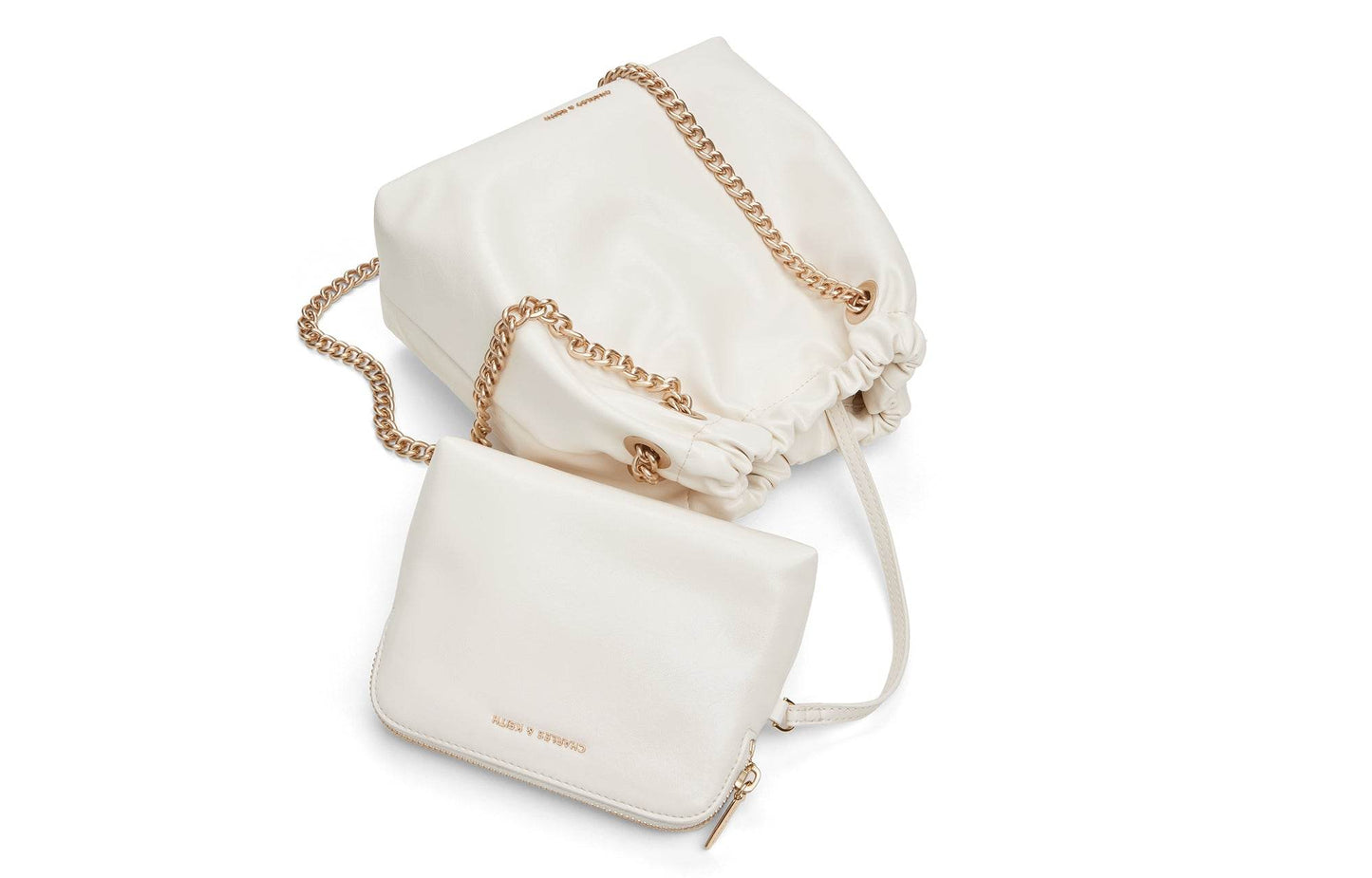 Сумка женская Charles&Keith Ck Drawstring Chain Mother Pu Bucket - Boxette Shop