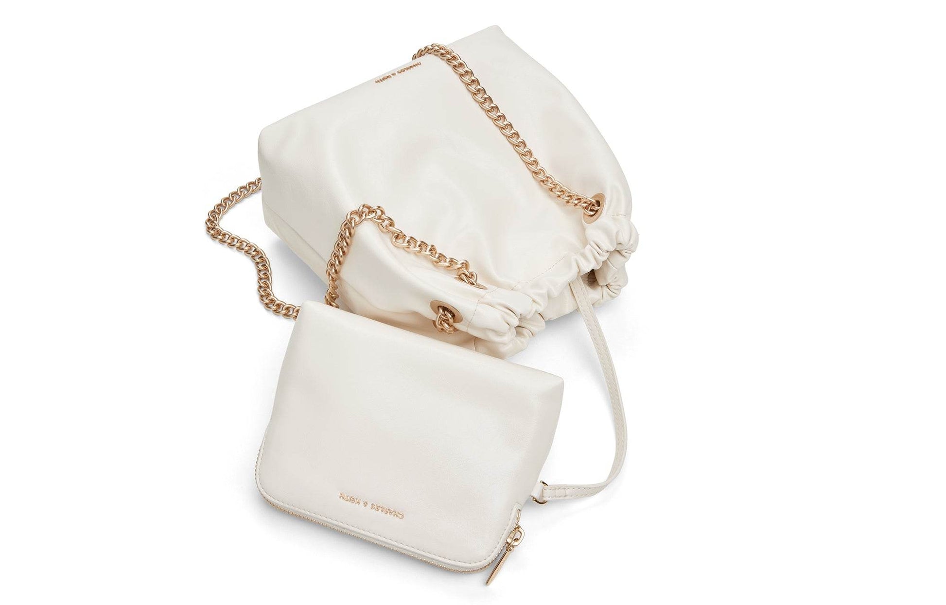 Сумка женская Charles&Keith Ck Drawstring Chain Mother Pu Bucket - Boxette Shop