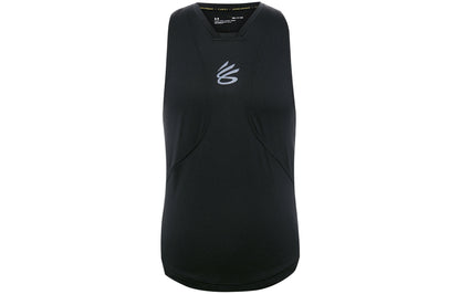 Under armour curry performance баскетбол обучение дышащий quick dry спорт casual crossover жилет мужской черный