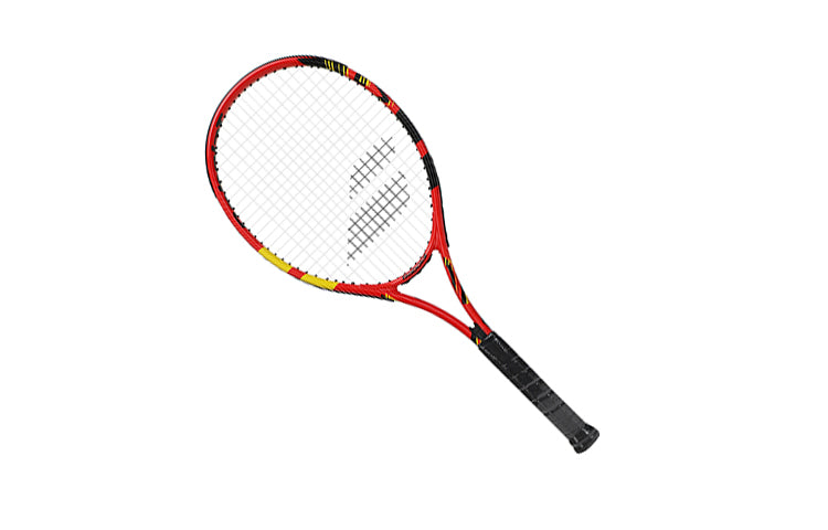 Babolat babolat falcon 280g og'irligi 105 kv dyuymli yuzga zarba yutuvchi, engil, bardoshli, qizil uniseks alyuminiy tennis raketkasi.
