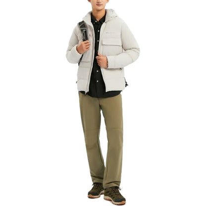 Columbia columbia omni-heat solid colour logo outdoor warm down jacket men's