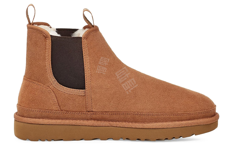 Ugg neumel коровья замша теплый носить классический теплый мягкой короткие сапоги снег мужские каштановый цвет