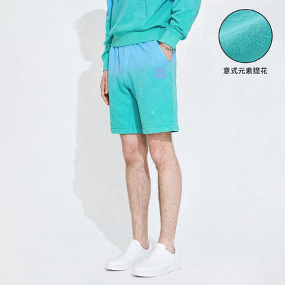 Navigare x yosh italyan kichkina yelkanli qayiqli gradient quyuq jakkard to'liq bosma tanga tekis tasodifiy shortilar erkaklar modellari