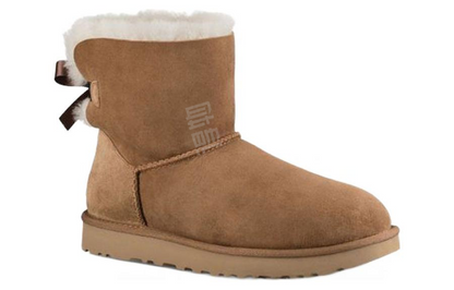 Ugg bailey mini bailey bow 2.0 padded warm snow boots women's chestnut brown