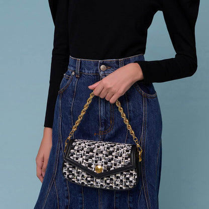 Сумка женская Charles&Keith Retro Color Blocking Chain Flap - Boxette Shop