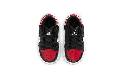 Кроссовки детские Air Jordan 1 Low Top Retro Black Red Toe - Boxette Shop